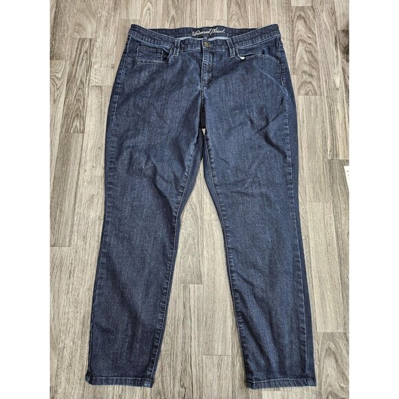 (3/$35) Universal Thread Jeans Womens 14/32R Dark Wash Mid Rise Skinny Stretch - Picture 1 of 12